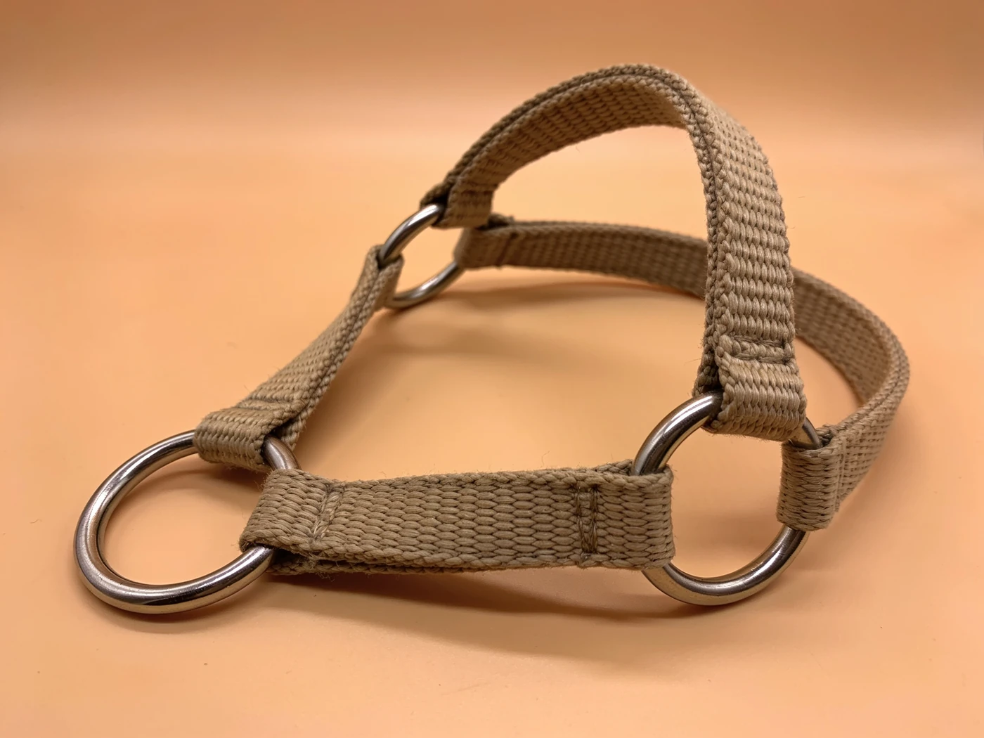 Woven limited-slip martingale — Woven polyester, stainless steel rings