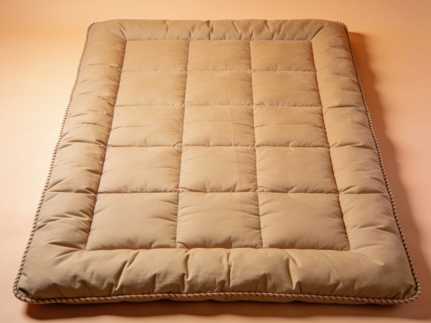 Quilted flat rest mat — Polyester canvas cover, polyester filling